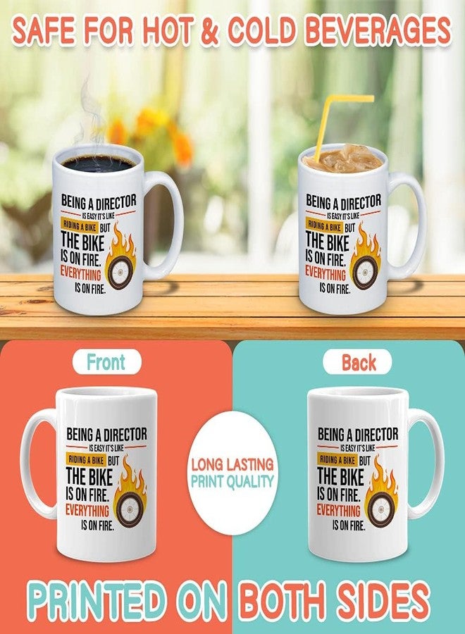 Bubble Hugs Director Coffee Mug 11 oz, Being A Director Is Easy Like Riding Bike Funny Appreciation Gift Idea for Office Boss Manager Job Career, White - Image 3